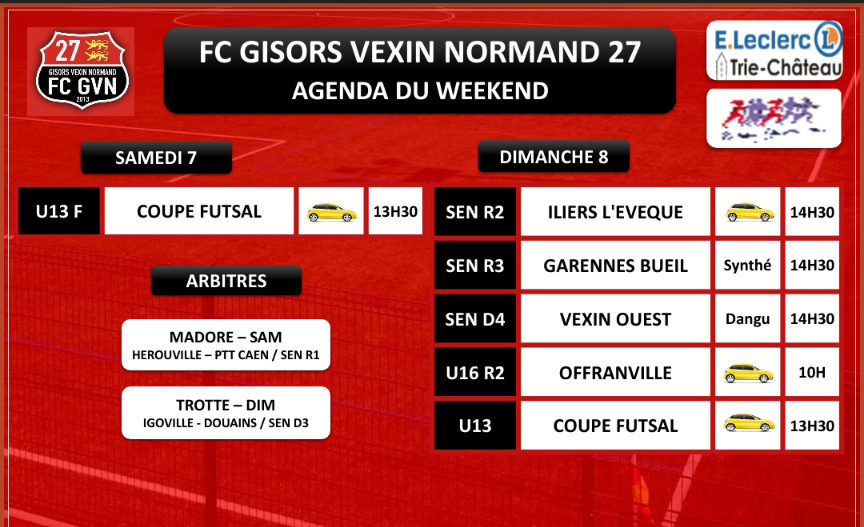 AGENDA DU WEEKEND