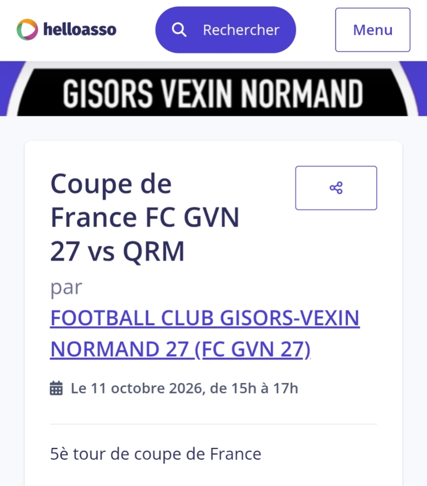 🚩 BILLETTERIE COUPE DE FRANCE 🏆