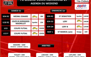 AGENDA DU WEEKEND