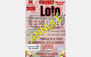 🚩 LE LOTO DU CLUB ANNULÉ
