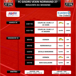 AGENDA DU WEEKEND