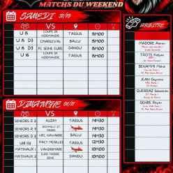 AGENDA DU WEEKEND 🔴⚫